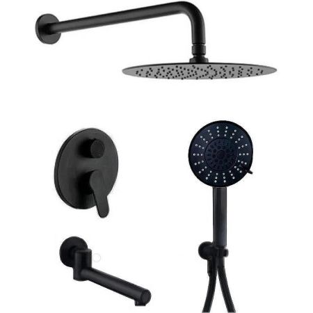 Душевая система ALMAes Ruver TVZ-8830 встраиваемая в стену цвет черный
