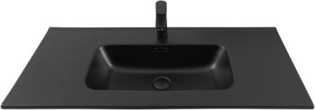 Раковина керамическая Aquanet Flat 00329257 100х50 полувстраиваемая цвет черный 1 отверстие под смеситель