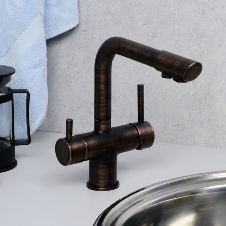 Смеситель для кухни Wasserkraft Кухонные смесители A8047 на мойку бронза