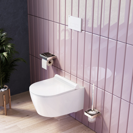 Унитаз подвесной Damixa Jupiter DX77C1700SC белый с сиденьем микролифт безободковый каскадный смыв