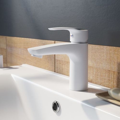 Смеситель Iddis Ray RAYWT00i01 на раковину белый - фото 2