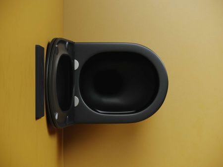 Унитаз подвесной Ceramica Nova VOGUE CN4008TMB черный с сиденьем микролифт безободковый смыв торнадо