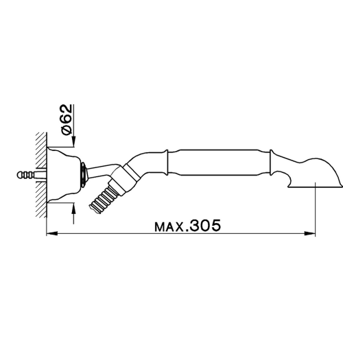 Душевой гарнитур Cisal Shower AR00305024 настенный  золото - фото 2