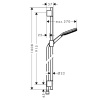 Душевой гарнитур Hansgrohe Raindance Select 24603000 настенный хром