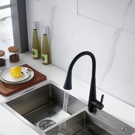 Смеситель для кухни Rose R213H на мойку черный
