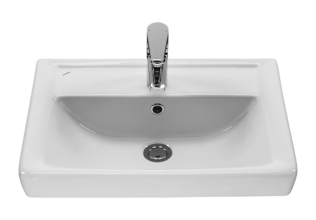 Раковина мебельная керамическая Santek Тигода 55 мини 1.WH30.2.127 60х40 накладная цвет белый
