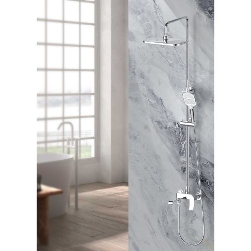 Душевая стойка Splenka S31.24 настенная цвет хром - фото 4