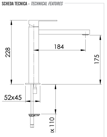 Смеситель Remer Q-Design QD11LNO на раковину черный