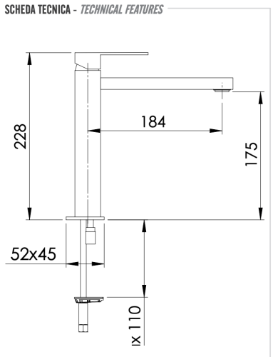 Смеситель Remer Q-Design QD11LNO на раковину черный - фото 2