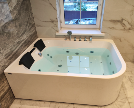 Ванна акриловая Frank 2015110 170х120 угловая асимметричная с каркасом