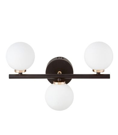Светильник настенный Lumina Deco Marsiada (Марсиада) LDW 6033-3 BK+F.GD