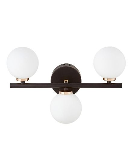 Светильник настенный Lumina Deco Marsiada (Марсиада) LDW 6033-3 BK+F.GD - фото 3
