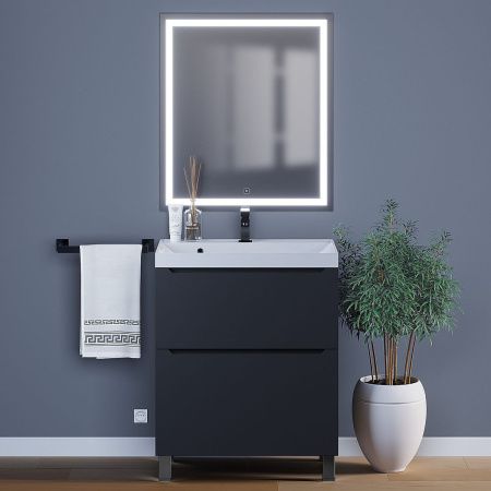 Тумба под раковину Uperwood Tanos 291120332 70х50 напольная цвет черный