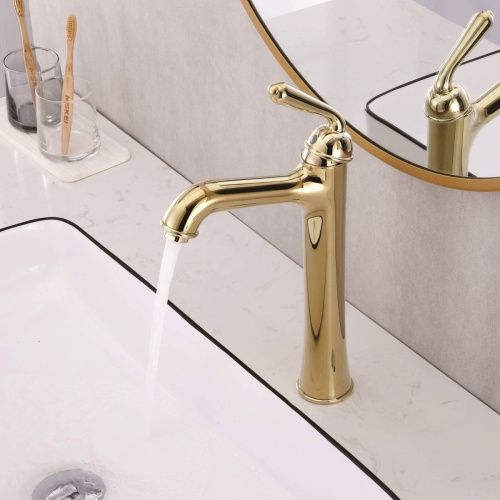 Смеситель Rose R0211E на раковину золото - фото 4