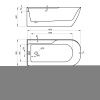 Ванна акриловая Wellsee Camellia 2.0 236201000 170х80 отдельностоящая асимметричная с ножками