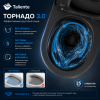 Унитаз напольный с бачком Taliente Arte Vortex 3 AR33043 Nero черный с сиденьем безободковый смыв торнадо
