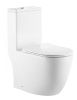 Унитаз напольный с бачком CeramaLux TR2176MN белый с сиденьем микролифт безободковый смыв торнадо