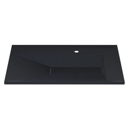 Раковина из искусственного камня Uperwood Lotus Quartz 29192032 80х50 полувстраиваемая цвет черный