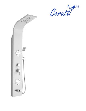 Душевая панель Cerutti SPA CT9985 настенная цвет белый