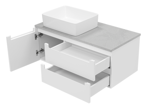 Тумба под раковину Brevita Cargo CAR-01100-011П2Я 99х49х40 подвесная - фото 4