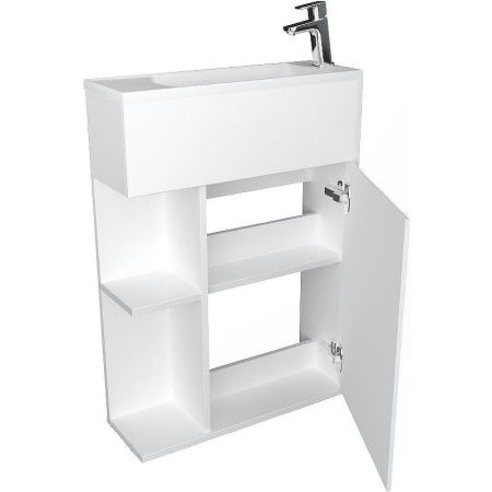 Тумба с раковиной 1MarKa Stretto У94716 50х20 подвесная цвет белый