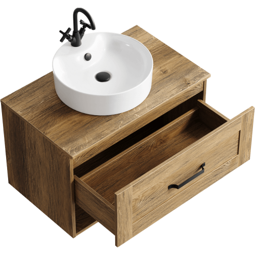 Тумба под раковину Aqwella Craft CRF0108DB 80x48x50 подвесная - фото 2