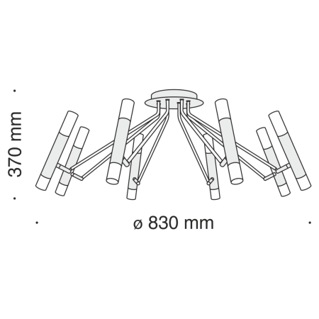Люстра потолочная Maytoni Vigo (Виго) MOD620CL-16B