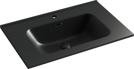 Раковина из сантехнического фарфора Ceramica Nova ELEMENT CN7007MB 70х50 накладная цвет черный 1 отверстие под смеситель