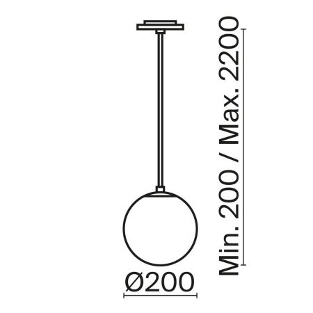 Светильник подвесной Wertmark Technical Luna Pendant P039PL-5W4K-20INS-B