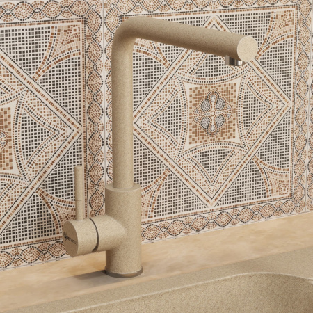 Смеситель для кухни Uperwood Quartz UPD-04-02 UPD-Q-04-02 на мойку/столешницу бежевый матовый