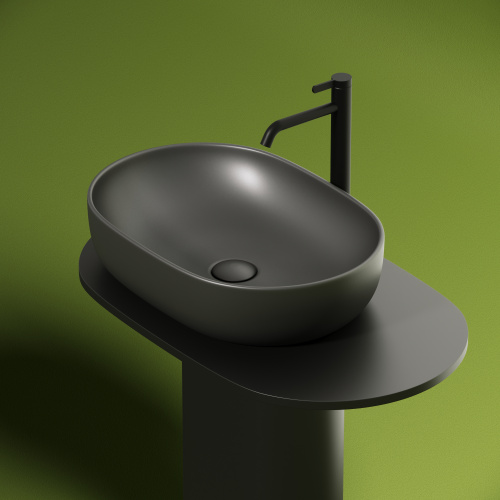 Раковина Ceramica Nova ELEMENT 60 см CN6047MDH накладная цвет темный антрацит матовый - фото 5