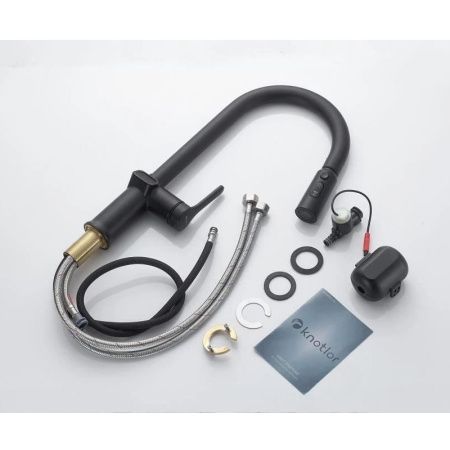 Смеситель для кухни Knotlor KN-100/BL на мойку черный