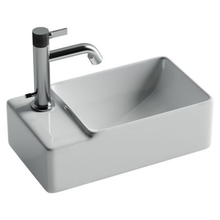 Раковина из сантехнического фарфора Ceramica Nova ELEMENT CN5046 40х20 подвесная цвет белый 1 отверстие под смеситель