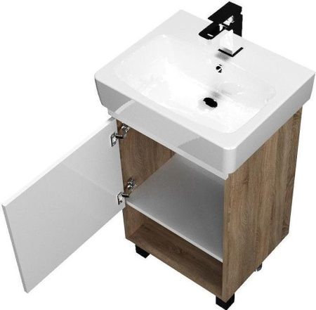 Тумба под раковину 1MarKa Tera У76064 40х40 цвет белый/коричневый