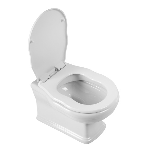 Унитаз подвесной BelBagno BOHEME BB115CH/BB115SC белый с сиденьем микролифт безободковый каскадный смыв - фото 2