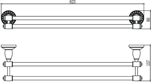 Полотенцедержатель Savol S-606648C - фото 3