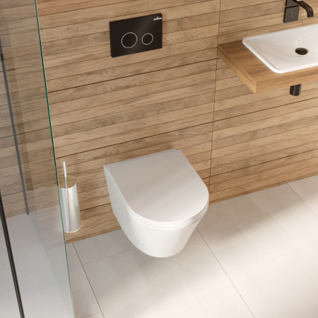 Клавиша смыва механическая Lavinia Boho RelFix 3805004B цвет черный глянцевый/хром