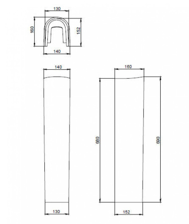 Пьедестал для раковины Santeri Визит 136053S0000B0