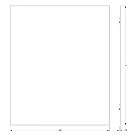 Зеркало Evoform Standard BY 0244 100х120 подвесное