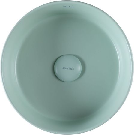 Раковина керамическая Allen Brau Fantasy 4.11033.MT 40х40 накладная цвет зеленый без отверстий под смеситель