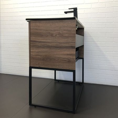 Тумба с раковиной Comforty Равенна 00-00006655CF 90х50 напольная цвет коричневый