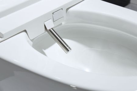 Электронный унитаз-биде напольный Timo TE-731 белый с сиденьем микролифт безободковый каскадный смыв