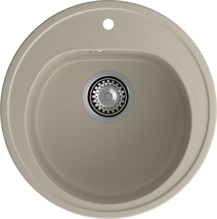 Кухонная мойка Granfest Rondo R-510 топаз 51х51 цвет серый поверхность матовая