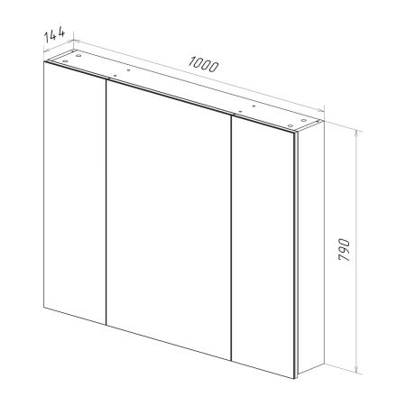 Зеркало-шкаф LeMark Universal LM100ZS-U 100х80 подвесной