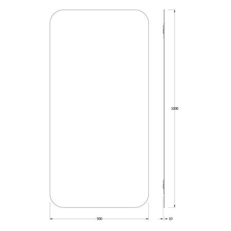 Зеркало Evoform Primary BY 0129 50х100 подвесное