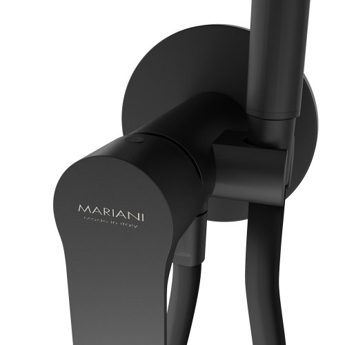 Гигиенический душ со смесителем Mariani B14185KLW черный матовый - фото 3