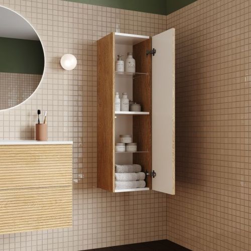 Шкаф-пенал IDDIS Bild BIL30V0i97 30х32х109 подвесной цвет дуб - фото 5