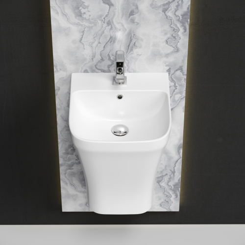 Раковина из сантехнического фарфора Ceramica Nova DION 37 см CN6067 подвесная цвет белый - фото 5