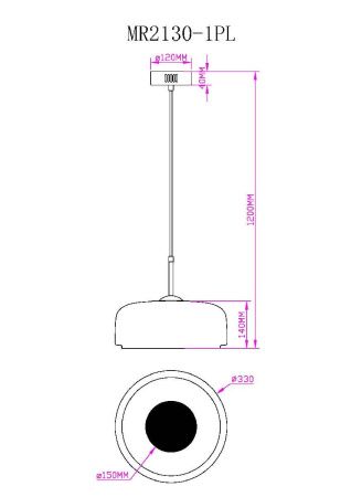 Светильник подвесной Myfar Charlie (Цхарлие) MR2130-1PL