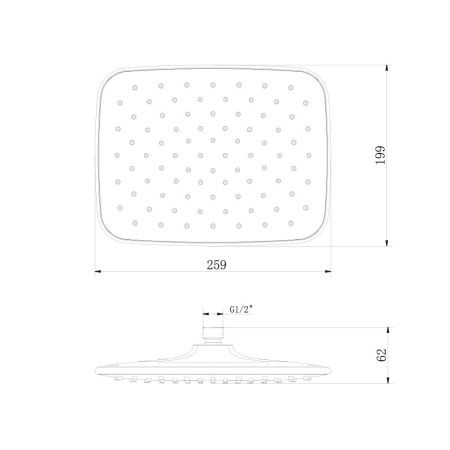 Верхний душ LeMark LM8133C белый/хром